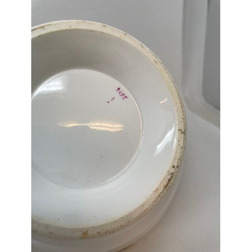 631 - A mid-Victorian porcelain part tea and coffee service, decorated flowers, and other ceramics (box)