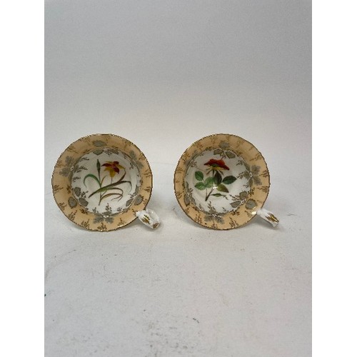 631 - A mid-Victorian porcelain part tea and coffee service, decorated flowers, and other ceramics (box)