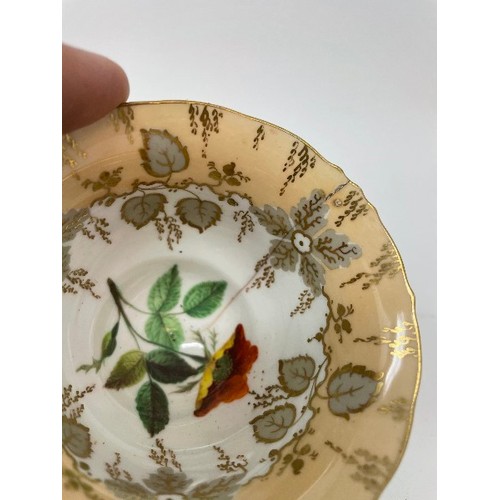 631 - A mid-Victorian porcelain part tea and coffee service, decorated flowers, and other ceramics (box)