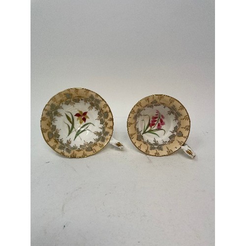 631 - A mid-Victorian porcelain part tea and coffee service, decorated flowers, and other ceramics (box)