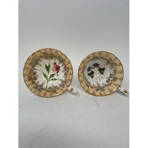 631 - A mid-Victorian porcelain part tea and coffee service, decorated flowers, and other ceramics (box)