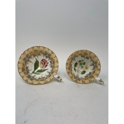 631 - A mid-Victorian porcelain part tea and coffee service, decorated flowers, and other ceramics (box)