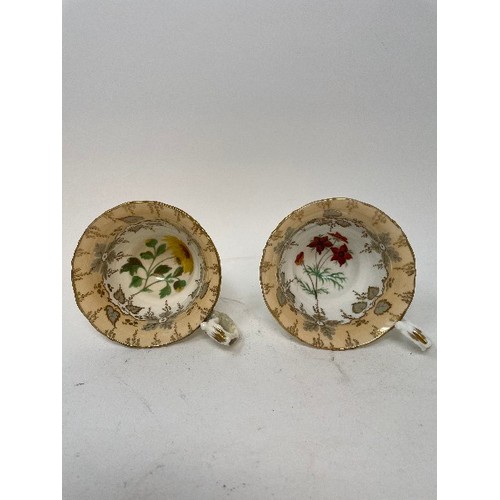 631 - A mid-Victorian porcelain part tea and coffee service, decorated flowers, and other ceramics (box)