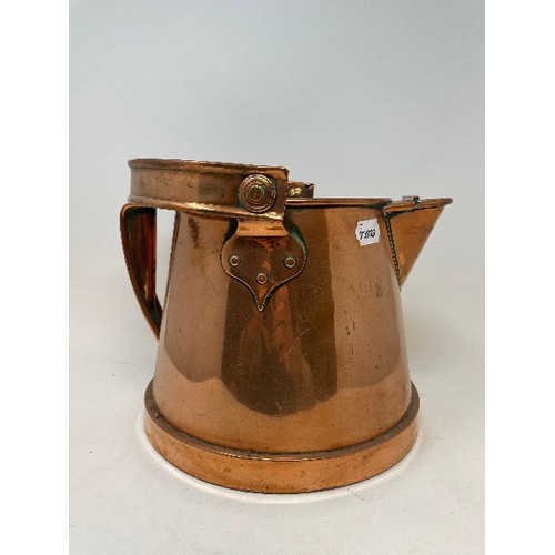 632 - A Meissen cabinet cup and saucer, repaired, other ceramics, a large copper jug and other items (qty)