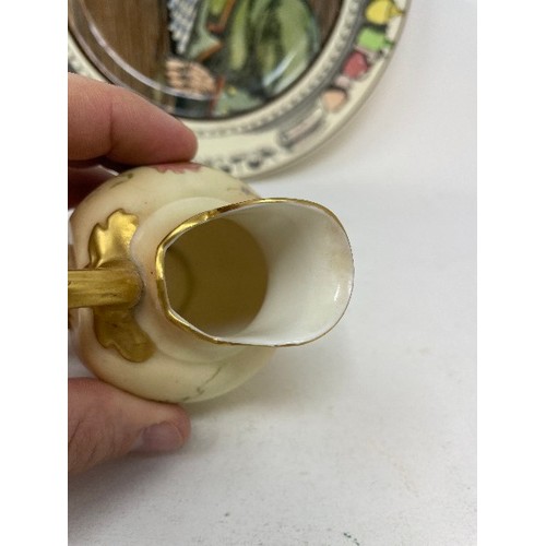 632 - A Meissen cabinet cup and saucer, repaired, other ceramics, a large copper jug and other items (qty)