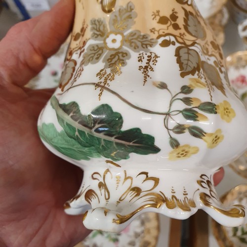 631 - A mid-Victorian porcelain part tea and coffee service, decorated flowers, and other ceramics (box)