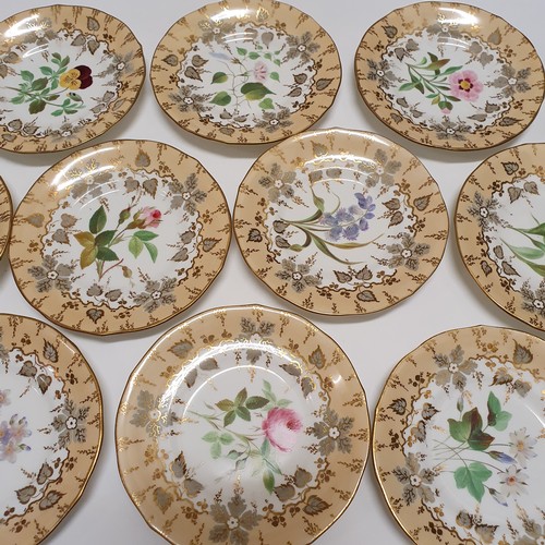 631 - A mid-Victorian porcelain part tea and coffee service, decorated flowers, and other ceramics (box)