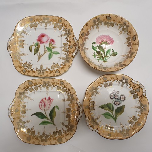 631 - A mid-Victorian porcelain part tea and coffee service, decorated flowers, and other ceramics (box)
