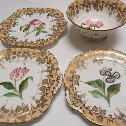 631 - A mid-Victorian porcelain part tea and coffee service, decorated flowers, and other ceramics (box)