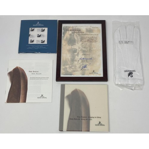 571 - A Swarovski limited edition figure, The Eagle Winging to Glory, 2099/10000, with certificate and pap... 