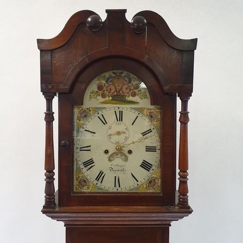 267 - A longcase clock, the 30.5 arched square dial signed Collings Dunstable, with Roman numerals, subsid... 