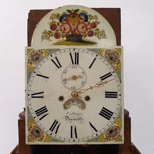 267 - A longcase clock, the 30.5 arched square dial signed Collings Dunstable, with Roman numerals, subsid... 