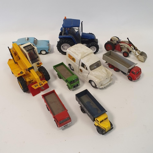 300 - A Vision Mack tractor with trailer, boxed, and various other boxed and unboxed model cars and tracto... 