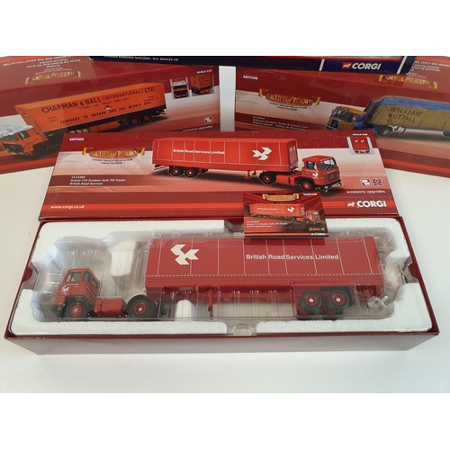 302 - A Corgi promotional truck, CC15305, CC12514, CC15304, and CC12510, all boxed (4)