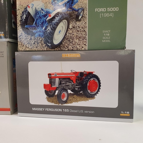 352 - A Universal Hobbies model tractor, Massey Ferguson, 165, diesel U.S, Ford 5000, David Brown, Fordson... 