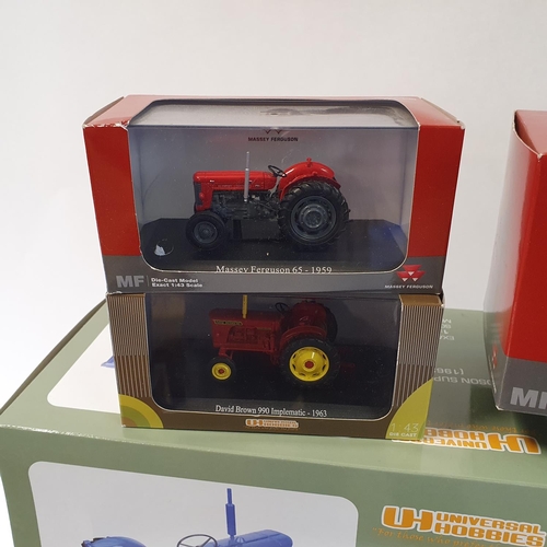 352 - A Universal Hobbies model tractor, Massey Ferguson, 165, diesel U.S, Ford 5000, David Brown, Fordson... 