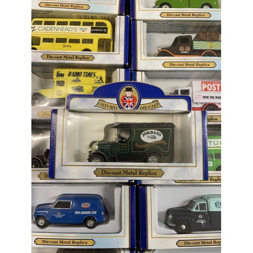 338 - An Oxford die-cast promotional model van, Jordans and 69 others, all boxed (box)