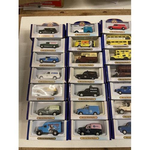 338 - An Oxford die-cast promotional model van, Jordans and 69 others, all boxed (box)