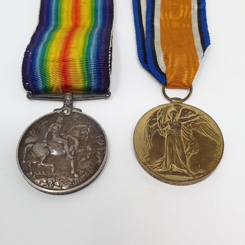 20 - A British War Medal and Victory Medal pair, awarded to 42260 Pte W Newport Som L I...