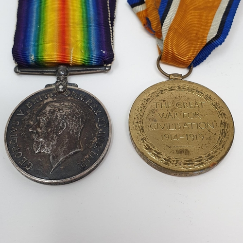 20 - A British War Medal and Victory Medal pair, awarded to 42260 Pte W Newport Som L I...