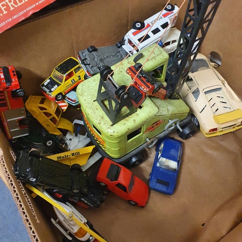 307 - A Tonka digger, and other toys (box)