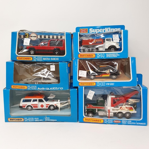 311 - Matchbox, Super Kings models, K-43, K-17, K-10, K-90, K-95, K-74, K-96, K-79, K-14, K-20, K-86, all ... 