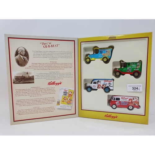 324 - A Lledo limited edition promotional van set for Kellogg's Frosties, Toasted Cornflakes and Rice Kris... 