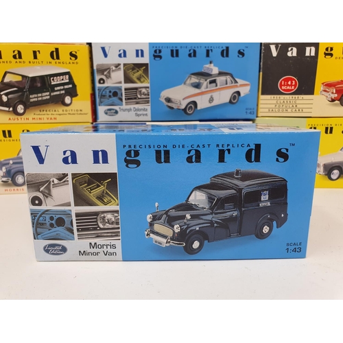 325 - A Corgi Vanguards Morris Minor Van Glasgow Police, VA01123 and 23 other Vanguard models, all boxed (... 