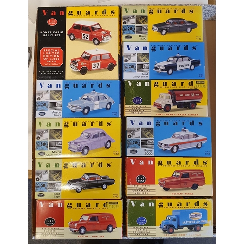 325 - A Corgi Vanguards Morris Minor Van Glasgow Police, VA01123 and 23 other Vanguard models, all boxed (... 