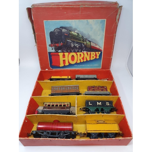 330 - A Hornby O gauge tank goods set, No. 45 (boxed)