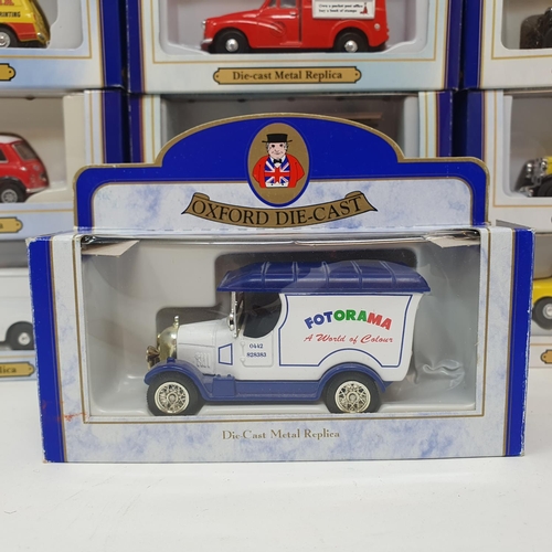 332 - An Oxford die-cast promotional van Fotorama, and 22 others, all boxed, and various unboxed die-cast ... 