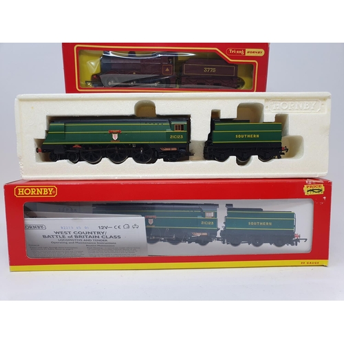 342 - A Hornby Tri-ang OO gauge 4-6-2 West Country class locomotive and tender, boxed, various other Tri-a... 