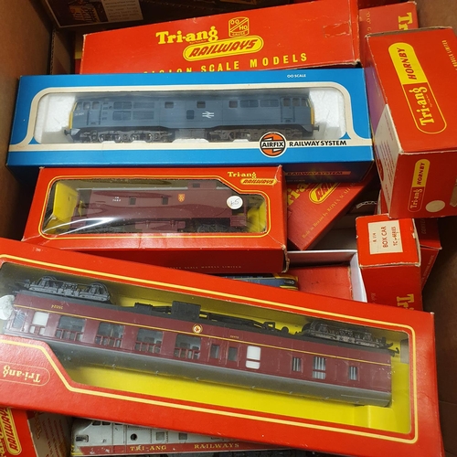 342 - A Hornby Tri-ang OO gauge 4-6-2 West Country class locomotive and tender, boxed, various other Tri-a... 