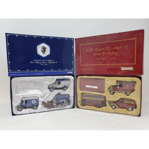 347 - A Corgi limited edition set of model promotional vans, Diamond Jubilee, and various model vehicles, ... 