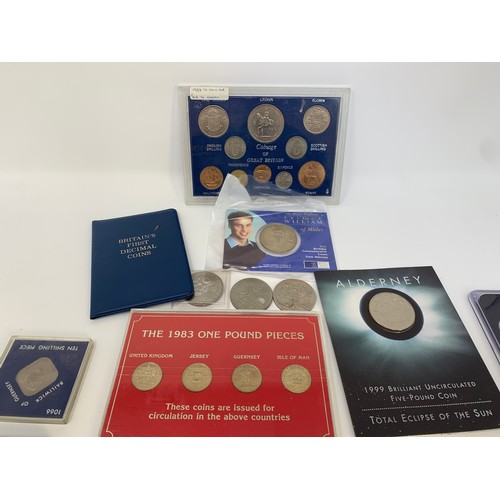 37 - Assorted Jersey, Guernsey, GB an other assorted coins, in an album, trays and loose (qty)...