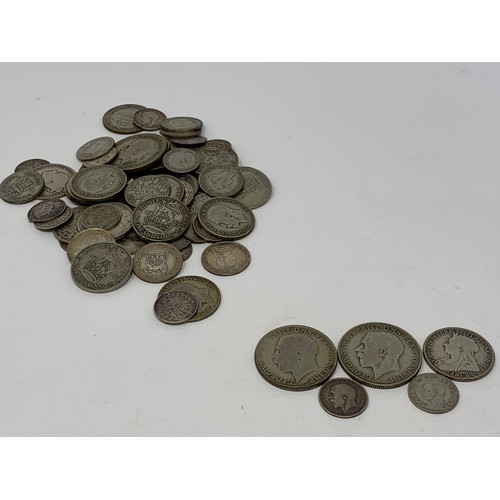 91 - Assorted Queen Victoria and later shillings and other coins