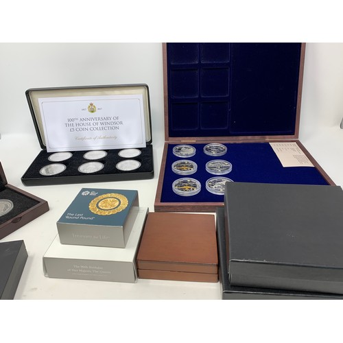 96 - Assorted modern silver commemorative medallions, all boxed