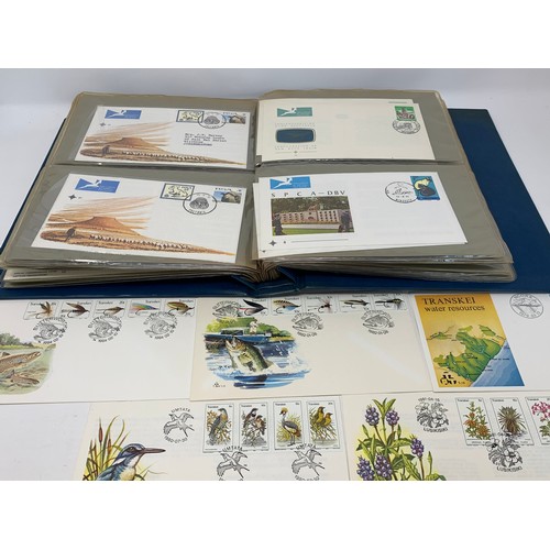 155 - Assorted First Day Covers, and a small group of stamps (box)