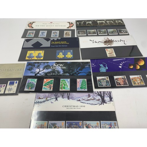 158 - Assorted presentation packs, other stamps and a small group of First Day Covers (box)