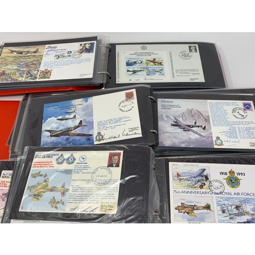 122 - A group of RAF related First Day Covers, including signed covers, in three albums (3)