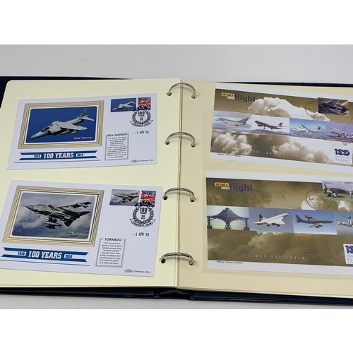 126 - Assorted aviation First Day Covers, and similar items in three albums and loose