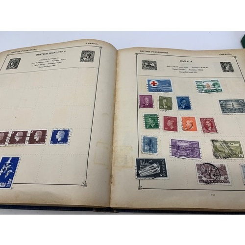 141 - A Strand stamp album, and Lincoln stamp album, of world stamps (2)