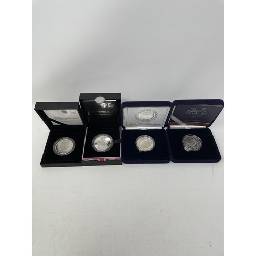 43 - A Queens Coronation 60th Anniversary silver proof £5 coin, 2013, and five other proof coins, all box... 