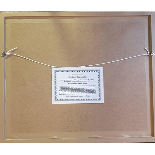 592 - Concorde memorabilia: The Four Concordes, photograph signed by two of the original senior Concorde C... 