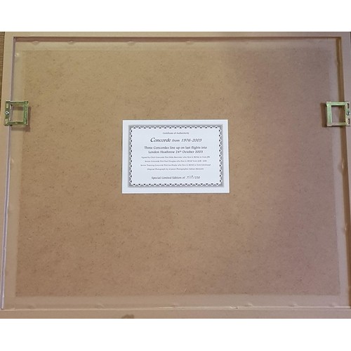 596 - Concorde memorabilia: Concorde from 1976-2003, three Concordes line up on the last flight into Londo... 