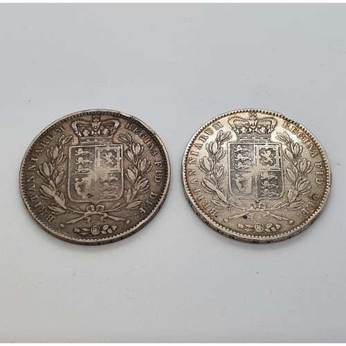 73 - Two Queen Victoria crowns, 1845 (2)