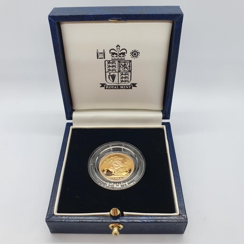 78 - A Queen Elizabeth II proof half sovereign, 1998, boxed with certificate