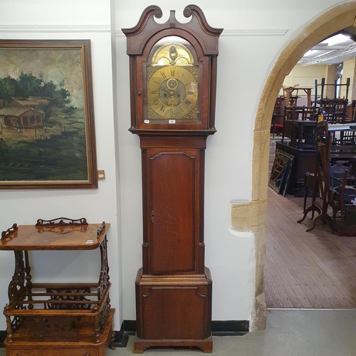 269 - A longcase clock, the 30.5 cm arched square dial signed Harrison, Liverpool, the chapter ring with R... 