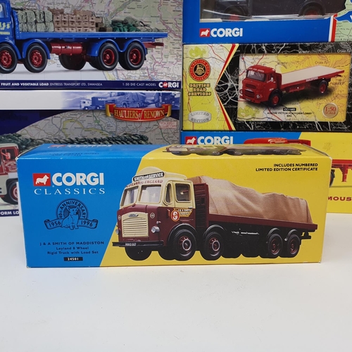 303 - A Corgi Classics J & A Smith of Maddistion, Leyland No 8 Wheel 24501, and various other Corgi trucks... 