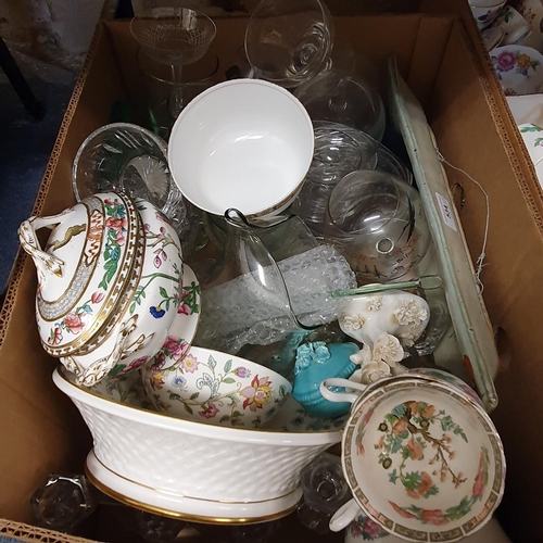 534 - An early 20th century tea set, other ceramics and glassware (5 boxes)...